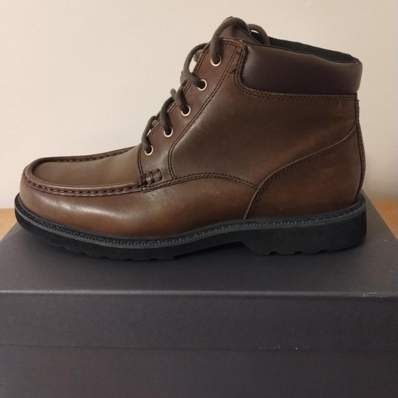 Rockport - Moc Toe Leather Boots - Size 9.5 Men - Picture 4 of 12